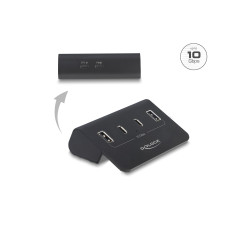 Delock Hub (10 Gbps, Metall, 2x USB-C, 2x USB-A)