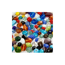 Creativ Company Glasperlen sortierte Farben, 7-18 mm, 600 Stück / 1000 g