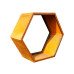 Innovesta Holzregal Corten, Rostbraun, Hexagon
