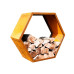 Innovesta Holzregal Corten, Rostbraun, Hexagon