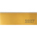 Simplex Tisch-Querkalender 2027 1 W/2 S, Altgold 30.7 x 10.5 cm
