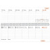 Simplex Tisch-Querkalender 2027 1 W/2 S, Altgold 30.7 x 10.5 cm