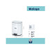 Kela Kosmetikeimer Malaga 5 l, Weiss
