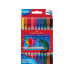 Faber-Castell Filzstift Doppel Glitzer Set mit 10 Stück, mehrfarbig