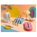 Pilot Rollerball FlowPack FriXion Clicker Pool Party 0.7 mm