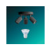 Philips Wyatt Aufbauspot 3x, rund ohne Leuchtmittel GU10, schwarz