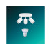 Philips Wyatt Aufbauspot 3x, rund ohne Leuchtmittel GU10, weiss
