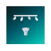 Philips Wyatt Aufbauspot 4x, ohne Leuchtmittel GU10, weiss