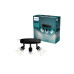 Philips Horen Aufbauspot 3x rund ohne Leuchtmittel GU10, schwarz
