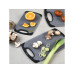 Kesper Schneidebrett-Set Kunststoff Grau mit Saftrille