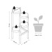 Kesper Blumenständer Bambus FSC 48 x 42 x 78 cm Weiss Braun Kesper Blumenständer Bambus FSC 48 x 42 x 78 cm Weiss Braun