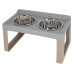 Kerbl Futternapfständer Erhöhter MDF Edelstahl 2 x 2000 ml Kerbl Futternapfständer Erhöhter MDF Edelstahl 2 x 2000 ml