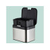 relaxdays Biomüllsammler 4.5 l, Schwarz/Silber