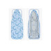 relaxdays Tischbügelbrett Stahl Baumwolle Schaumstoff Blau Weiss