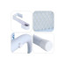 relaxdays Tischbügelbrett Stahl Baumwolle Schaumstoff Blau Weiss