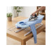 relaxdays Tischbügelbrett Stahl Baumwolle Schaumstoff Blau Weiss