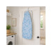 relaxdays Tischbügelbrett Stahl Baumwolle Schaumstoff Blau Weiss