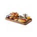 relaxdays Serviertablett Schwarz/Braun relaxdays Serviertablett Schwarz/Braun