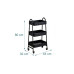 relaxdays Rollregal 44 x 80 x 32 cm, Schwarz relaxdays Rollregal 44 x 80 x 32 cm, Schwarz