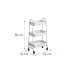 relaxdays Rollregal 44 x 80 x 32 cm, Weiss relaxdays Rollregal 44 x 80 x 32 cm, Weiss