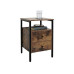 relaxdays Nachttisch 40 x 61 cm, Schwarz/Braun relaxdays Nachttisch 40 x 61 cm, Schwarz/Braun