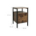 relaxdays Nachttisch 40 x 61 cm, Schwarz/Braun relaxdays Nachttisch 40 x 61 cm, Schwarz/Braun