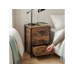 relaxdays Nachttisch 40 x 60 cm, Schwarz/Braun relaxdays Nachttisch 40 x 60 cm, Schwarz/Braun