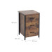 relaxdays Nachttisch 40 x 60 cm, Schwarz/Braun relaxdays Nachttisch 40 x 60 cm, Schwarz/Braun