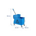 relaxdays Reinigungswagen 22 l, Blau/Silber