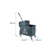 relaxdays Reinigungswagen 22 l, Silber/Grau/Weiss