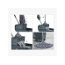 relaxdays Reinigungswagen 22 l, Silber/Grau/Weiss