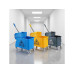 relaxdays Reinigungswagen 22 l, Silber/Grau/Weiss