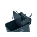 relaxdays Reinigungswagen 22 l, Silber/Grau/Weiss
