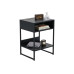 relaxdays Nachttisch 40 x 40 cm, Schwarz relaxdays Nachttisch 40 x 40 cm, Schwarz
