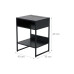 relaxdays Nachttisch 40 x 40 cm, Schwarz relaxdays Nachttisch 40 x 40 cm, Schwarz