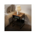 relaxdays Nachttisch 40 x 40 cm, Schwarz/Braun relaxdays Nachttisch 40 x 40 cm, Schwarz/Braun