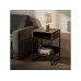 relaxdays Nachttisch 40 x 40 cm, Schwarz/Braun relaxdays Nachttisch 40 x 40 cm, Schwarz/Braun