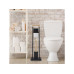 relaxdays WC-Garnitur Edelstahl Bambus Schwarz Hellbraun relaxdays WC-Garnitur Edelstahl Bambus Schwarz Hellbraun