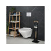 relaxdays WC-Garnitur Edelstahl Bambus Schwarz Hellbraun relaxdays WC-Garnitur Edelstahl Bambus Schwarz Hellbraun
