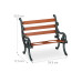 relaxdays Blumenbänke Mini, Gusseisen, Holz, Braun, Grau relaxdays Blumenbänke Mini, Gusseisen, Holz, Braun, Grau