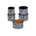 relaxdays Springform Set 5-teilig, Carbonstahl, Anthrazit relaxdays Springform Set 5-teilig, Carbonstahl, Anthrazit