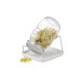 relaxdays Sprossenglas Transparent/Weiss relaxdays Sprossenglas Transparent/Weiss