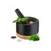 relaxdays Mörser 14 cm, Holz/Granit relaxdays Mörser 14 cm, Holz/Granit