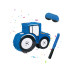 relaxdays Traktor Traktor, Schwarz/Dunkelblau relaxdays Traktor Traktor, Schwarz/Dunkelblau