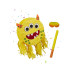 relaxdays Monster Monster, Blau/Rot/Mehrfarbig/Gelb