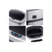 relaxdays Sensorabfalleimer 50 l, Schwarz/Silber