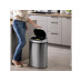 relaxdays Sensorabfalleimer 50 l, Schwarz/Silber