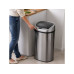 relaxdays Sensorabfalleimer 50 l, Schwarz/Silber