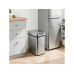 relaxdays Sensorabfalleimer 12 l, Schwarz/Silber