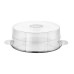 APS Tortenplatte Tortenplatte mit 2 Hauben Transparent/Silber APS Tortenplatte Tortenplatte mit 2 Hauben Transparent/Silber